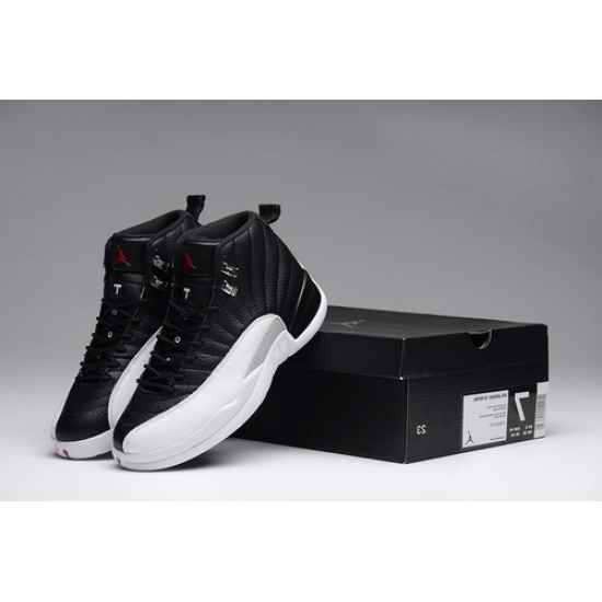 Air Jordan 12 Shoes 2015 Mens Black White